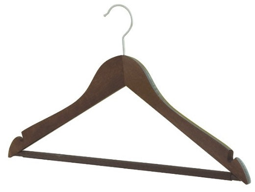 10x Holzkleiderbügel mit Rockeinkerbung Business RE RFS