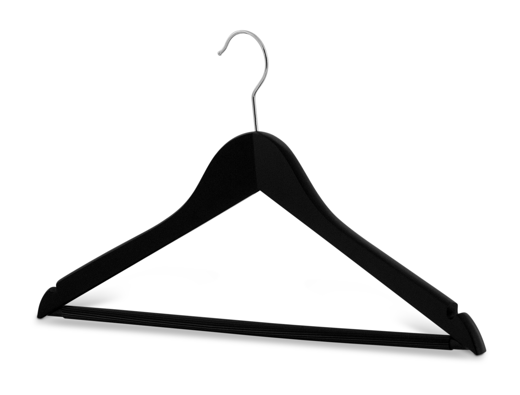 10x Holzkleiderbügel mit Rockeinkerbung Business RE RFS