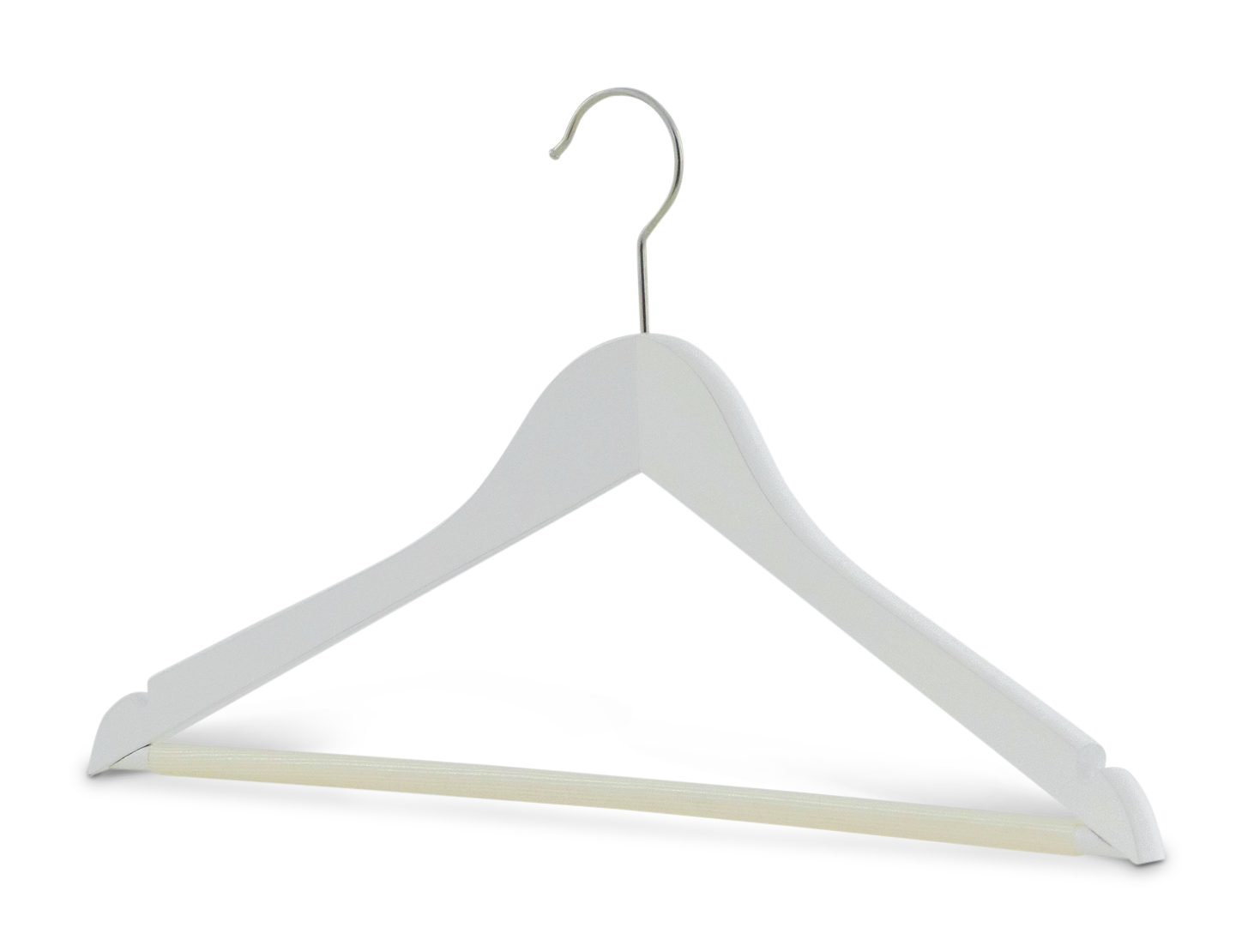 10x Holzkleiderbügel mit Rockeinkerbung Business RE RFS