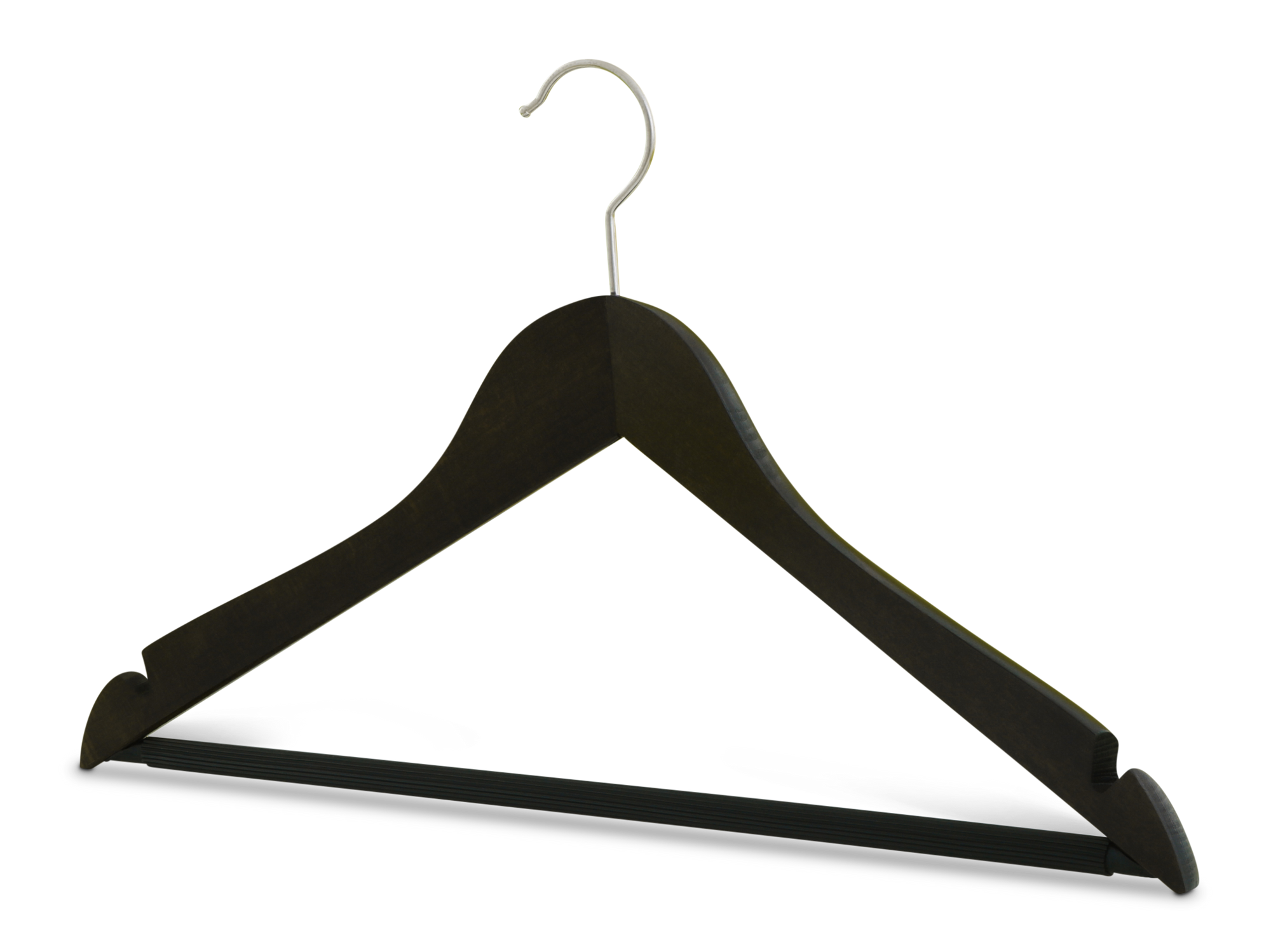 10x Holzkleiderbügel mit Rockeinkerbung Business RE RFS