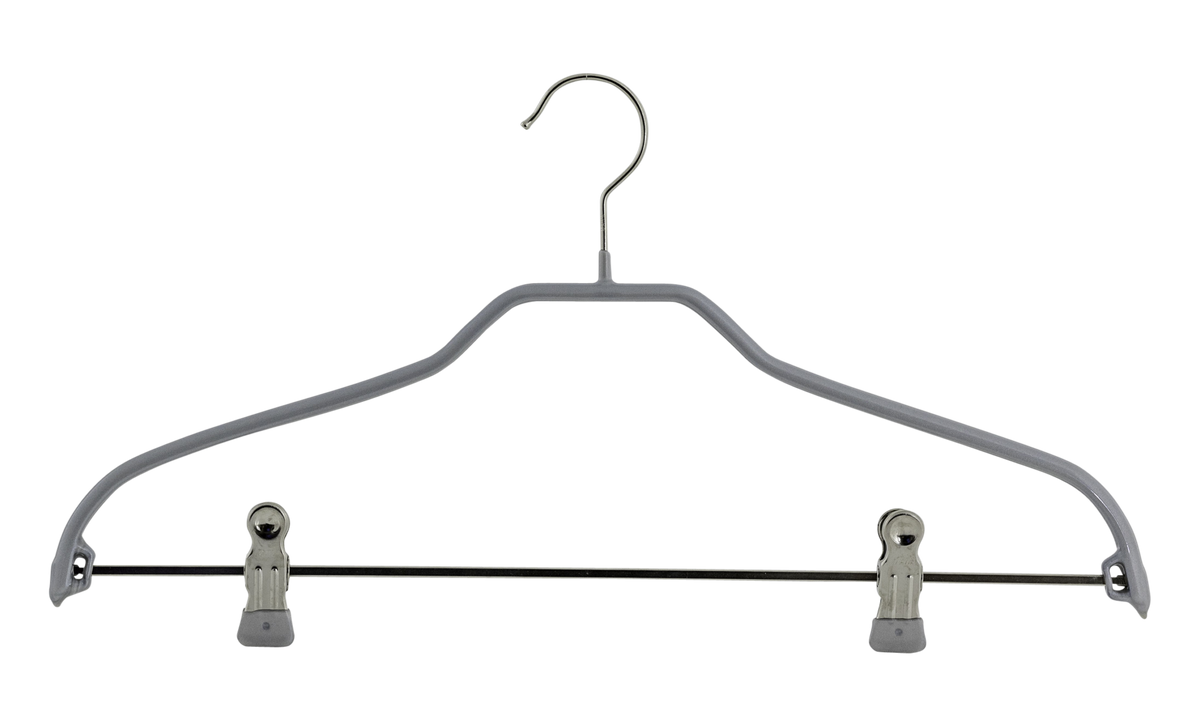 10x Kleiderbügel mit Klammern Silhouette FK