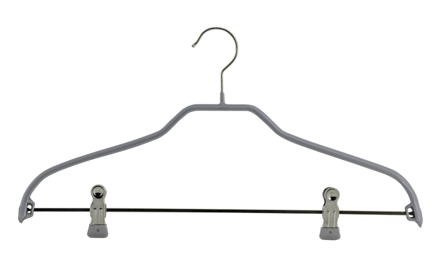 10x Kleiderbügel mit Klammern Silhouette FK