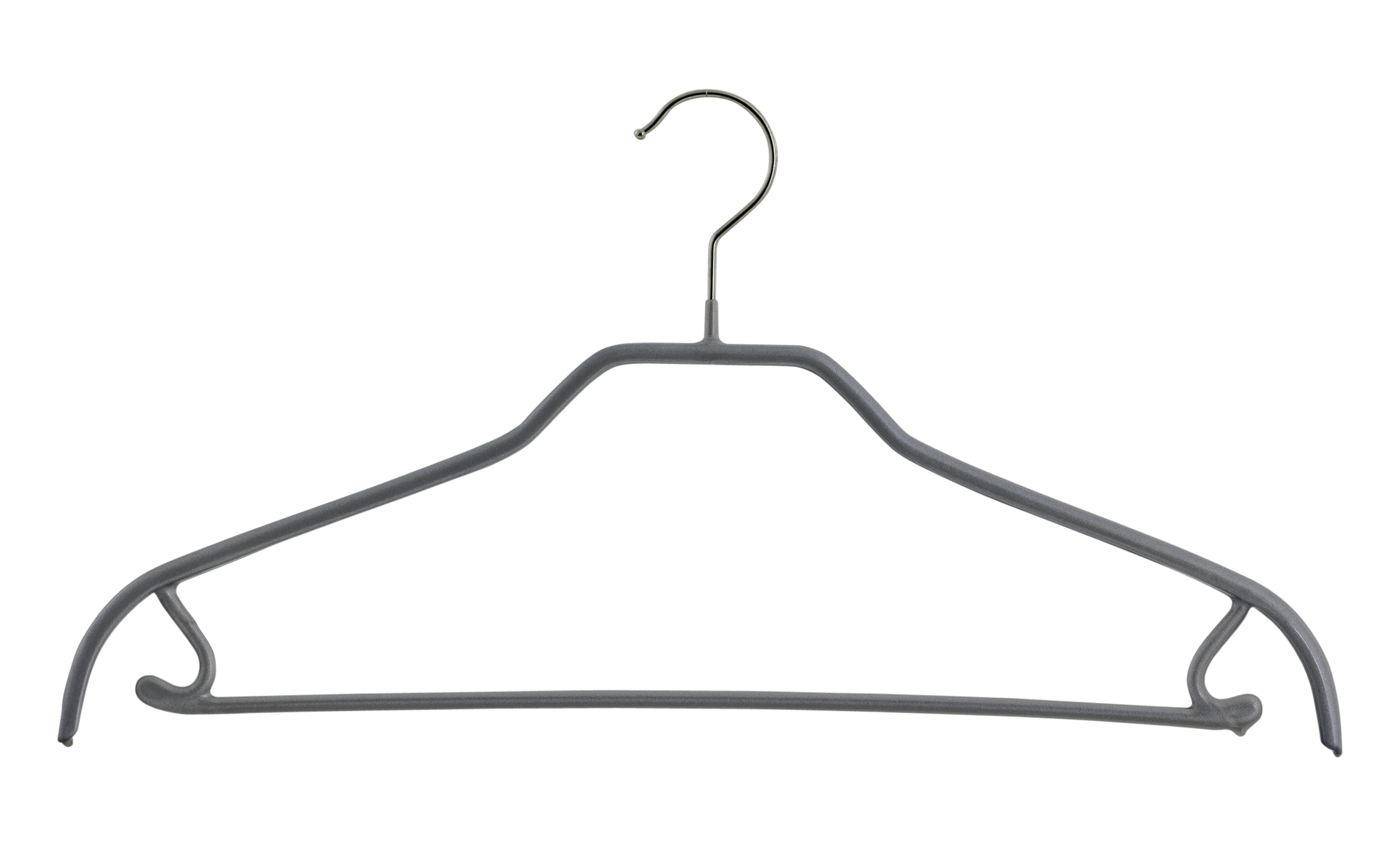 10 MAWA Silhouette 41 FRS Kleiderbügel – Gummiert Mit Steg, Rockhaken & Metall