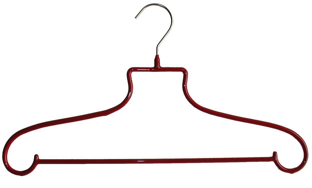 10x Damenkleiderbügel mit Rockhaken und Steg SHE