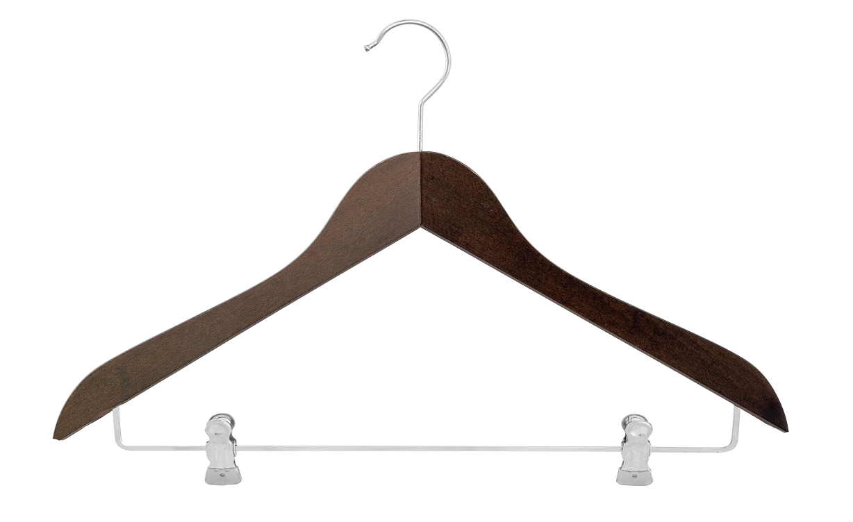 10x Kleiderbügel mit Klammernsteg Business K