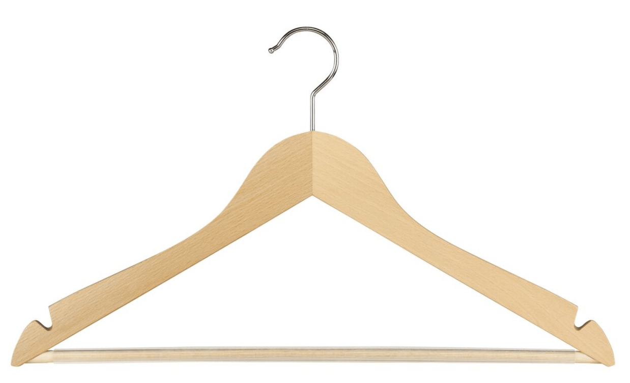 Holzkleiderbügel mit Rockeinkerbung Business RE RFS - MAWA Kleiderbügel Webshop