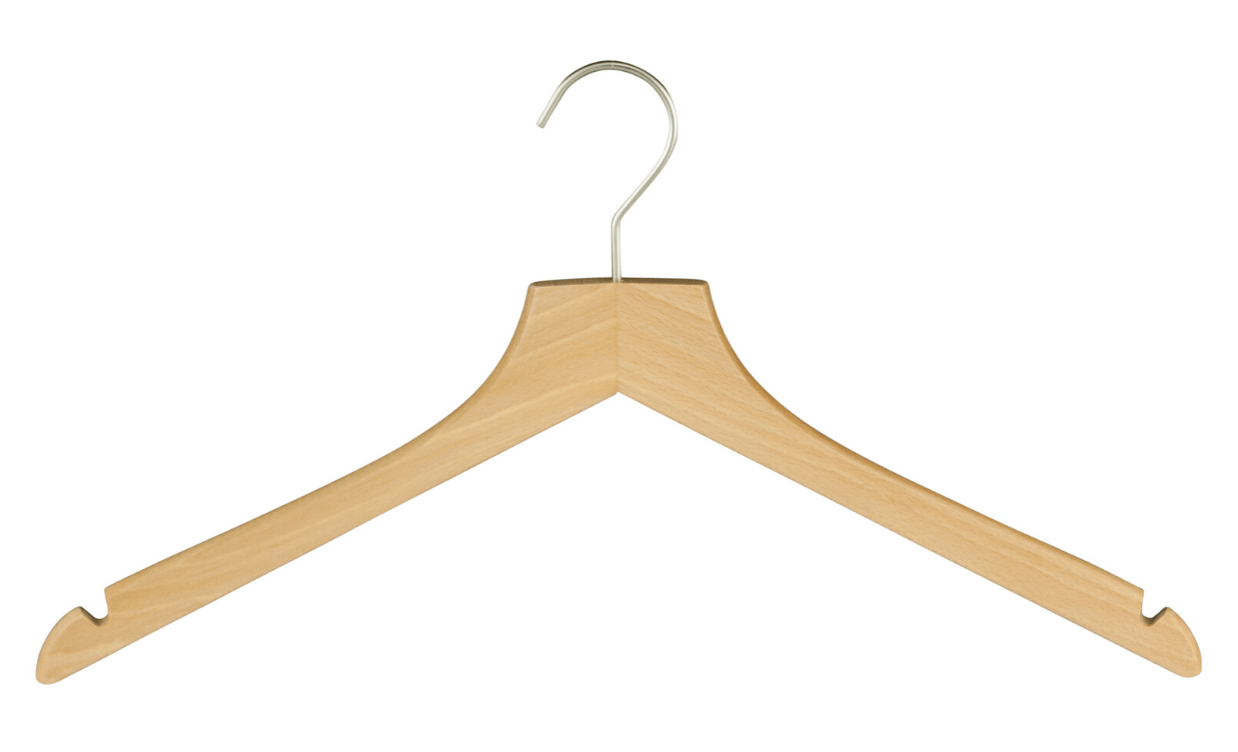 Holzkleiderbügel mit Rockeinkerbung Profi RE - MAWA Kleiderbügel Webshop