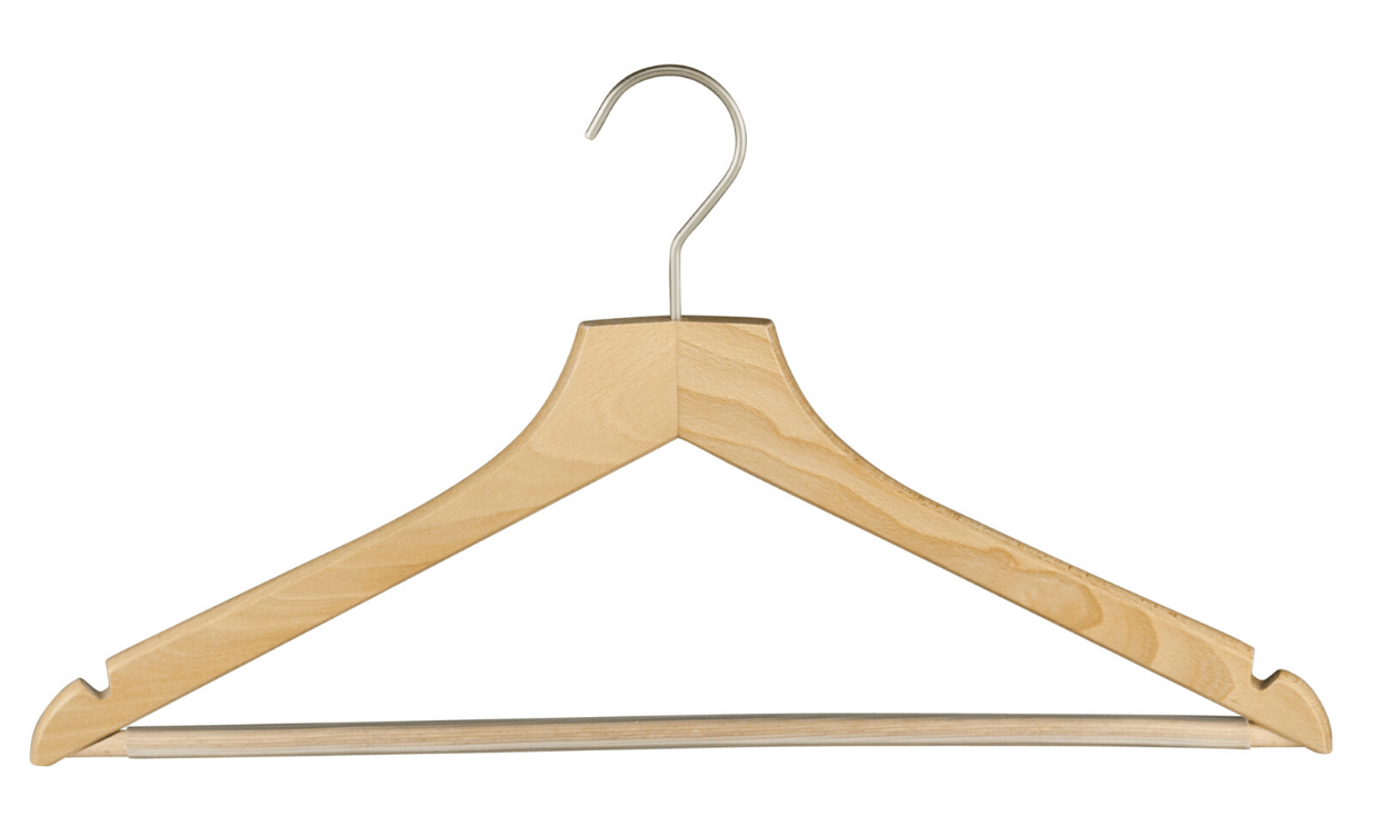 Holzkleiderbügel mit Rockeinkerbung Profi RE RFS - MAWA Kleiderbügel Webshop