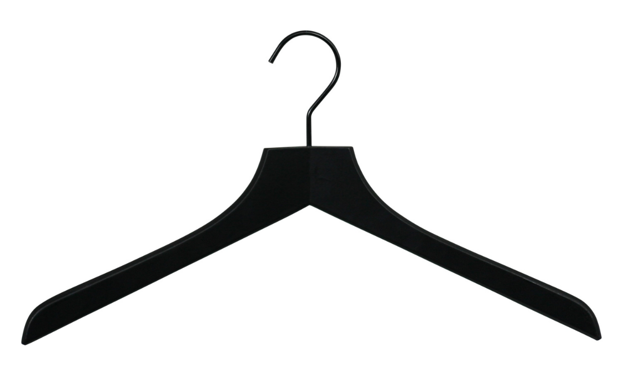10x Garderobenbügel Profi All black